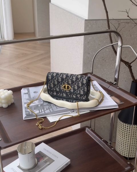 圖片 【DIOR】OBLIQUE MISS CARO 鏈條包 藍色老花