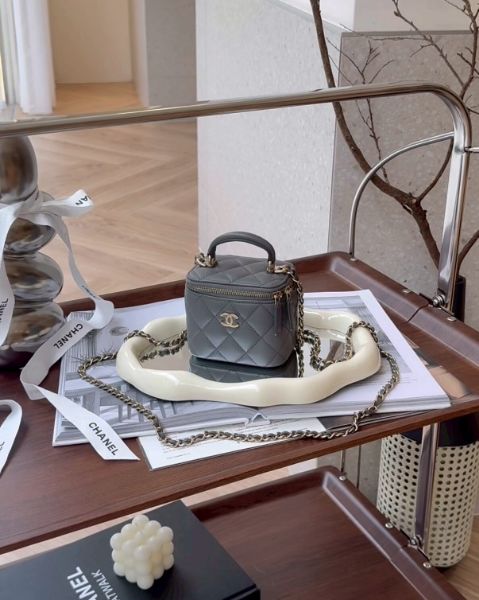 圖片 【CHANEL】手柄小盒子 灰色