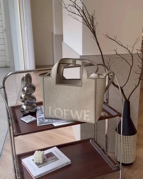 圖片 【LOEWE】 FONT 中號托特包 米色