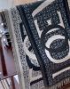 圖片 【LOEWE】 羊絨羊毛雙面字體圍巾 黑色