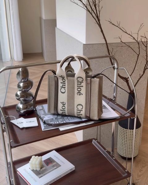 圖片 【LONGCHAMP】WOODY 小號托特包 亮灰色