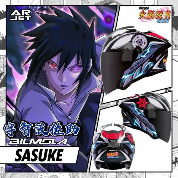 圖片 【台中硬了安全帽】BILMOLA  AR-JET 3/4罩 X 火影忍者 疾風傳 宇智波佐助 新品 含稅 台灣公司貨