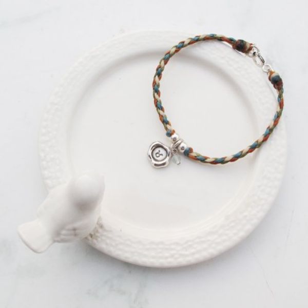 圖片 【客製手編蠟繩】蠟封×字母×星座 | 正能量蠟繩手鍊 