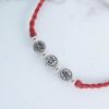 圖片 【小孩銀飾】福祿壽 | 紅線保平安蠟繩手鍊 | 大員囡仔