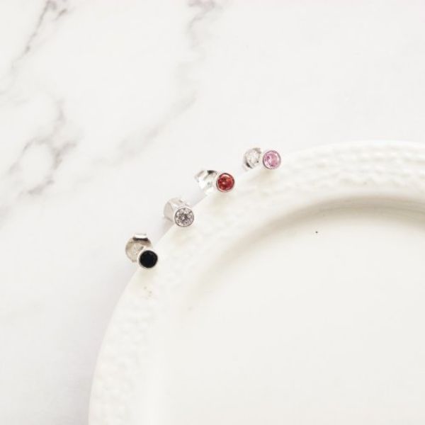 圖片 【美鑽銀飾】小圓鑽 | 鋯石純銀 百搭小耳環 | 大員囡仔