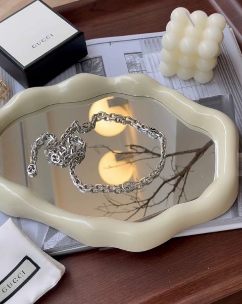 圖片 【GUCCI】GG 互扣復古做舊項鍊 霧面