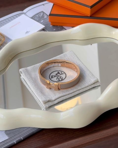 圖片 【HERMES】CLIC H 手環 奶茶金扣 PM