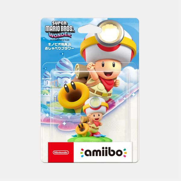 圖片 （預購）2026-03-26 amiibo 公仔 奇諾比奧隊長&閒聊花花 超級瑪利歐兄弟 驚奇 系列