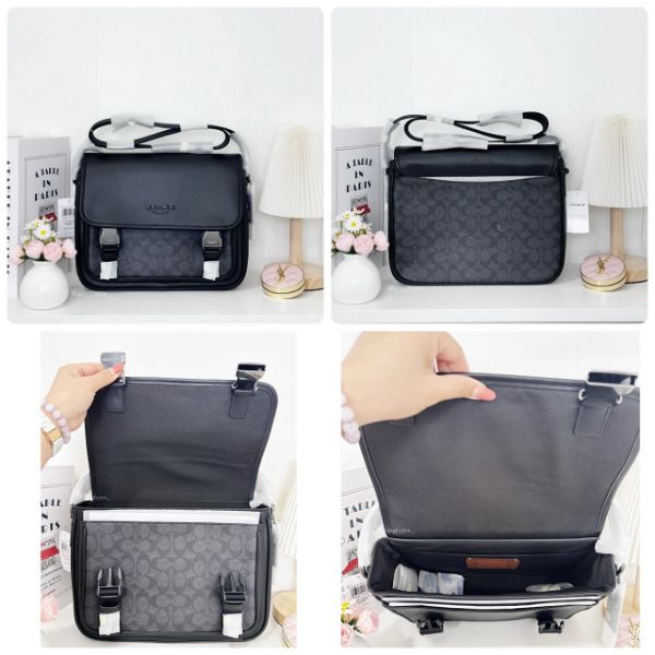 圖片 Coach 男款 雙扣郵差包