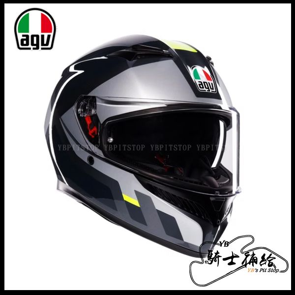 圖片 AGV K3 Shade Grey Yellow Flou 亞洲版 安全帽 內墨片 實體門市