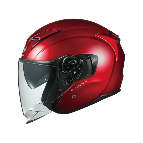 圖片 OGK KABUTO EXCEED2 亮酒紅 代理雙D釦 3/4 安全帽 內墨片 EXCEED