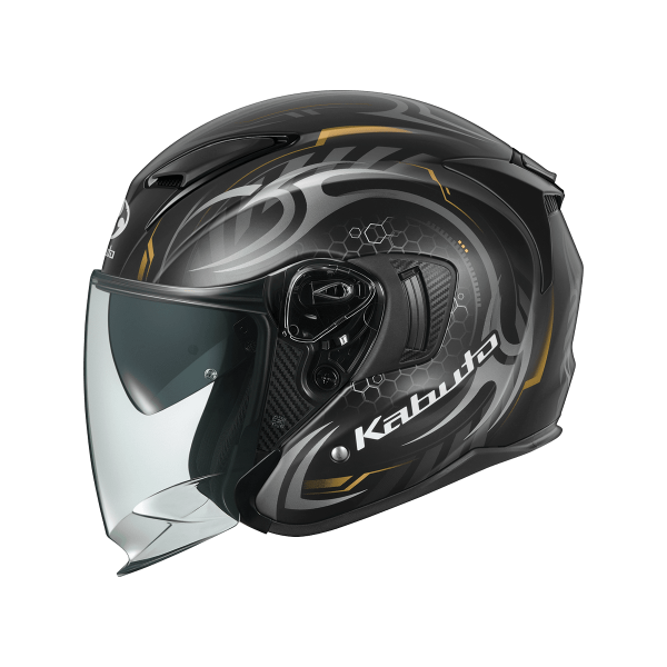 圖片 OGK KABUTO EXCEED2 CYBER 消光黑金 代理雙D釦 安全帽 內墨片 EXCEED