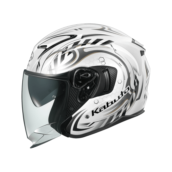 圖片 OGK KABUTO EXCEED2 CYBER 亮白黑 代理雙D釦 安全帽 內墨片 EXCEED