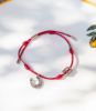 圖片 《在台現貨最低特價  最新》Dior Horseshoe 手環 紅色手繩和銀色飾面黃銅