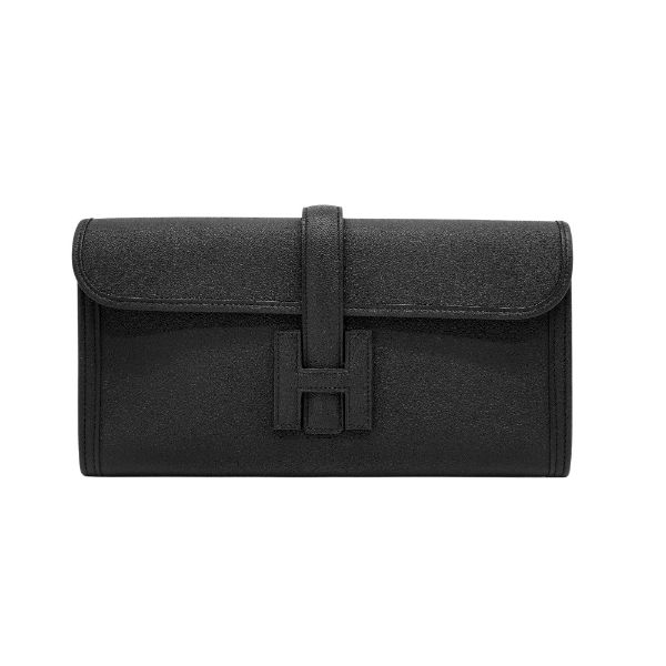 圖片 Hermes 展示品 Jige Elan 29 牛皮手拿晚宴包(黑)