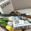 圖片 LOEWE ANAGRAM 摩卡色/板岩灰光滑小牛皮雙面皮帶2.8CM