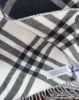 圖片 【BURBERRY】格紋羊絨圍巾 黑白色