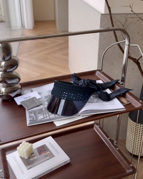 圖片 【DIOR】 草編遮陽帽 海軍藍