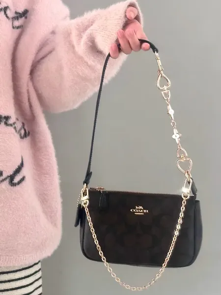 圖片 COACH NOLITA 復古經典老花印花 麻將包 胡桃木色