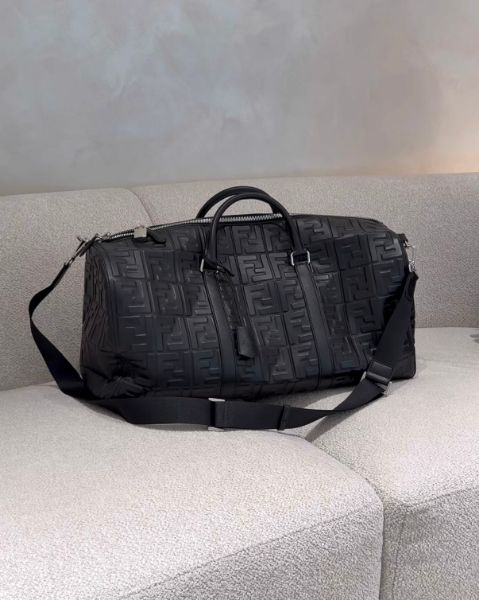 圖片 【FENDI】FF 浮雕旅行袋 黑色