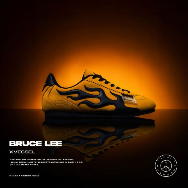 NICEDAY 代購 Xvessel x Bruce Lee 李小龍 不滅 黃黑 黑黃 火焰 黑 F25X116D