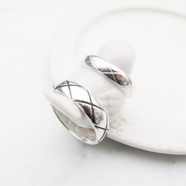 圖片 【手工客製銀飾】摯愛 | 菱格 | 純銀情侶對戒 | 大員囡仔