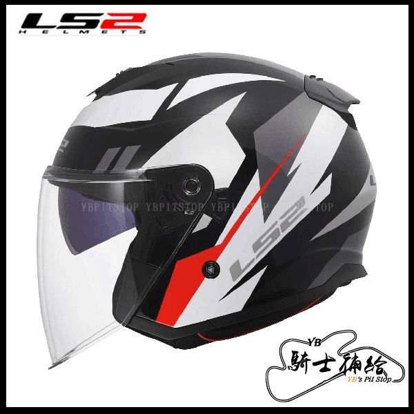 圖片 LS2 OF626T ARCHENEMY 黑白灰 亞洲版 公司貨 3/4罩 安全帽 OF626 入門款