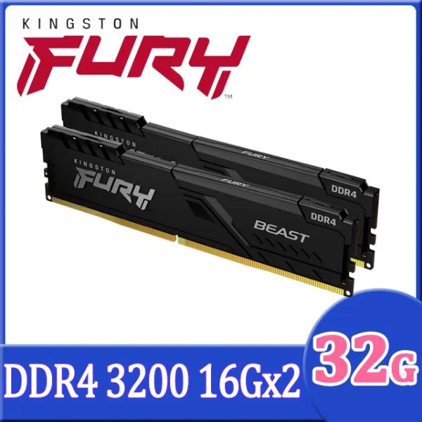 圖片 金士頓 32GB DDR4-3200 FURY Beast(獸獵者)(KF432C16BB/32)(2048*8)