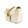 圖片 Gucci 展示品 Marmont 雙G牛皮掀蓋斜背包-22cm(446744-白)