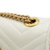圖片 Gucci 展示品 Marmont 雙G牛皮掀蓋斜背包-22cm(446744-白)