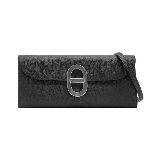 圖片 Hermes Maillon To Go Epsom牛皮銀釦斜背包(89黑)