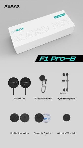 圖片 【台中硬了安全帽】ASMAX F1 PRO/PRO MAX 線組配件包 耳麥組  新品 保固 公司貨 含稅