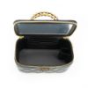 圖片 Chanel 展示品 菱格羊皮縷空金手把二用化妝包(AP3663-黑)