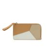 圖片 Loewe Puzzle 拚色牛皮拉鍊卡包(棕)