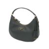 圖片 Prada Saffiano 金三角logo小牛皮彎月手提兩用包(1BC272-黑)
