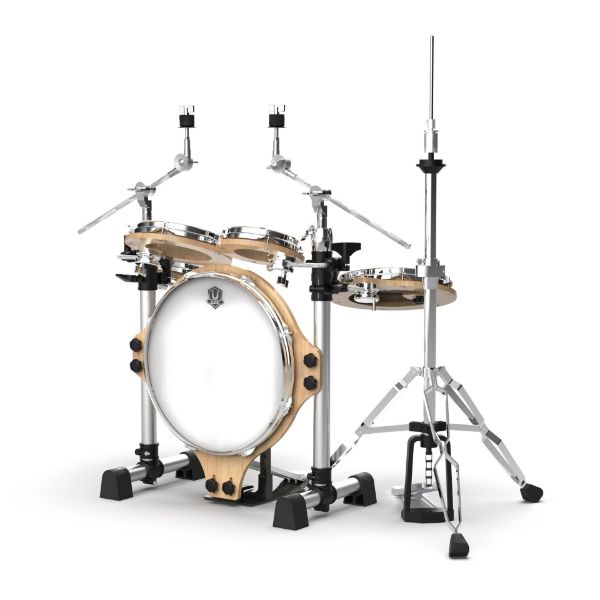 圖片 BUFFALO Roadster系列 RS-516RSH 5-Piece 經典原木 旅行 便攜 摺疊 全配 鼓組(含踏板及HH架)