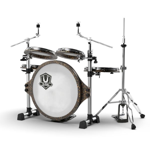 圖片 BUFFALO Roadster系列 RS-522RSH 5-Piece 古銅 旅行 便攜 摺疊 全配 鼓組(含踏板及HH架)