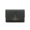 圖片 Vivienne Westwood 防刮皮星球銀logo扣式卡包(黑)