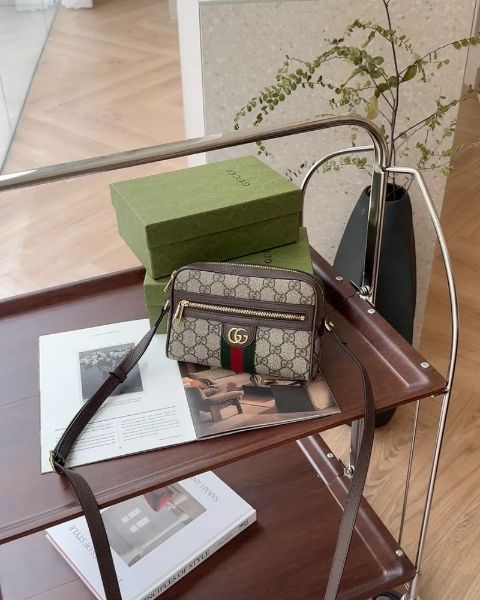 圖片 【GUCCI】OPHIDIA 迷你單肩包 經典老花