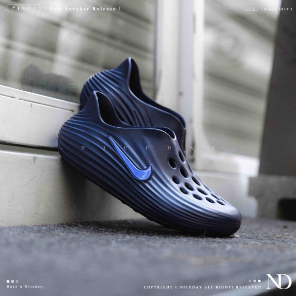 NICEDAY 現貨 Nike ReactX Rejuven8 防水拖 藍色 深藍 靛藍 海軍藍 拖鞋 HV5060-403