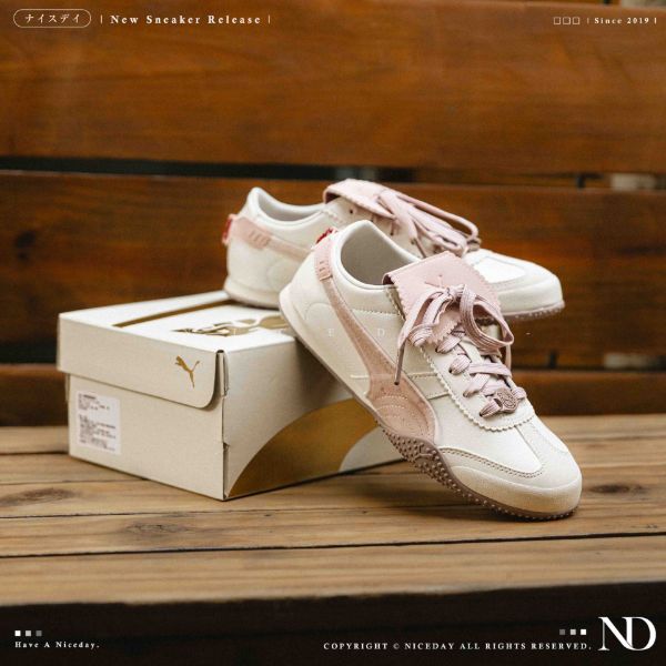 NICEDAY 現貨 Puma Bella UT 馬年 女鞋 CNY 米白 粉紅 翻轉鞋舌 薄底 新年 406665-01