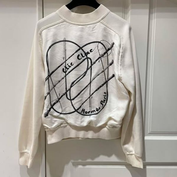 圖片 Hermes 米白圖騰拉鍊外套