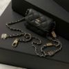 圖片 Chanel 黑金荔枝金屬cf 鏈條小包