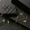 圖片 Chanel 黑金荔枝金屬cf 鏈條小包