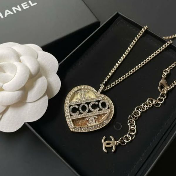 圖片 Chanel 23b 愛心水鑽coco長短鏈