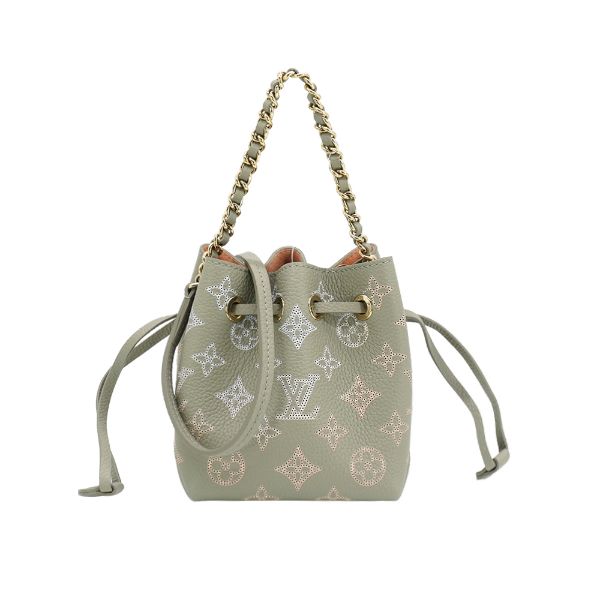 圖片 Louis Vuitton 展示品 Mahina漸層穿孔小牛皮二用水桶包(M82731-灰)