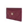 圖片 Chanel 展示品 菱格粒紋牛皮金logo卡套/卡夾(AP0213-酒紅)