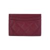 圖片 Chanel 展示品 菱格粒紋牛皮金logo卡套/卡夾(AP0213-酒紅)