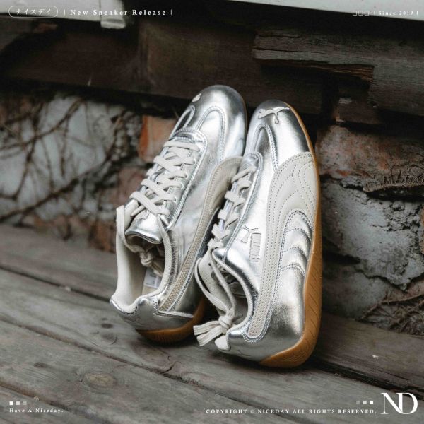 NICEDAY 現貨 Puma Speedcat Silver Wns 銀 金屬銀 銀色 銀灰 奶油底 賽車鞋 406881-02