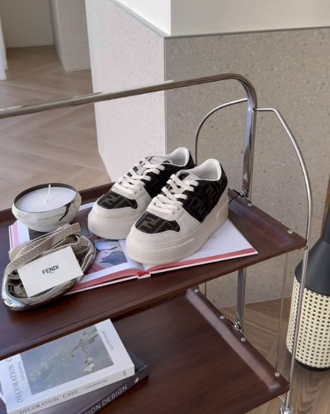 圖片 【FENDI】MATCH 厚底休閒鞋 棕色老花